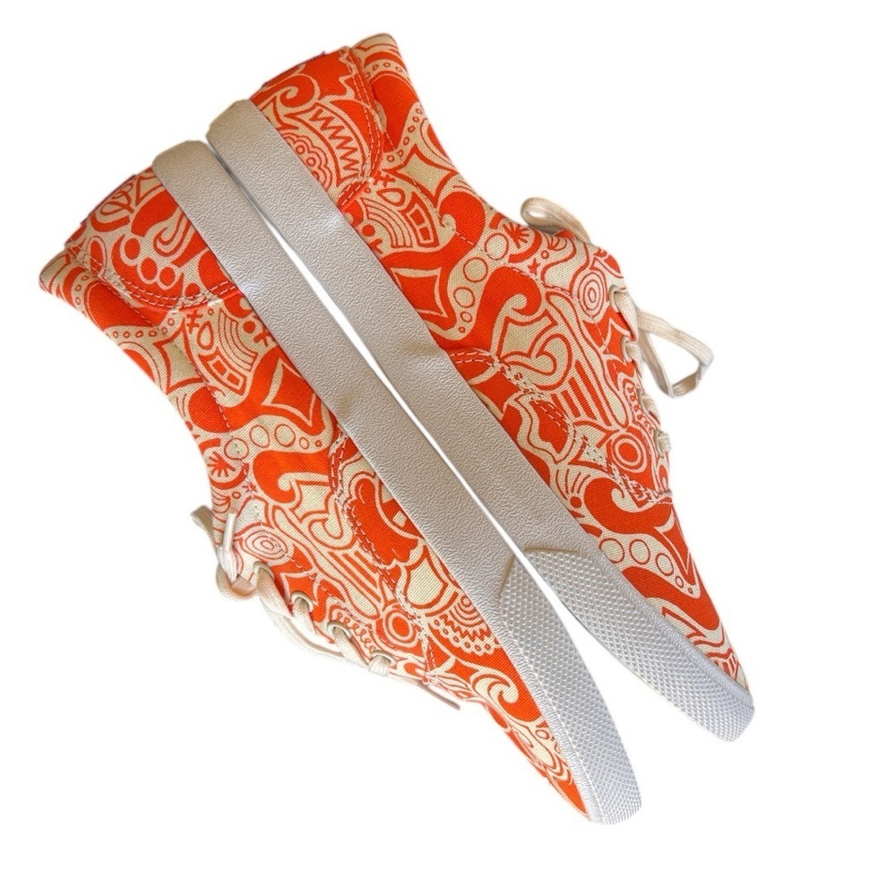 NWOT Bucketfeet Orange Sherbet canvas sneaker women’s size 9 artist designed - Picture 8 of 9